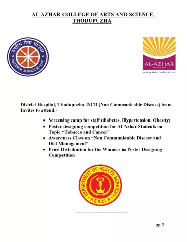 CAMPAIGN ON NON-COMMUNICABLE DISEASES AND CLASS ON DIET MANAGEMENT